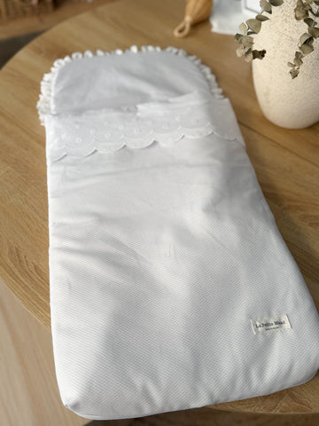 Saco universal para capazo pique blanco