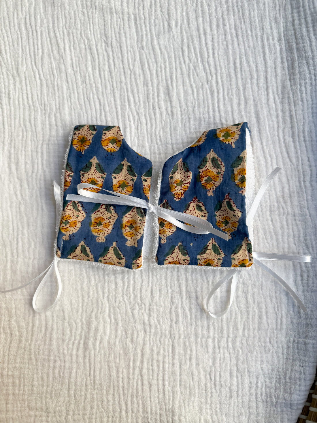 Baberola flor India azul y mostaza