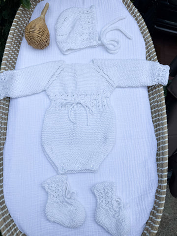 Conjunto Paula algodón blanco