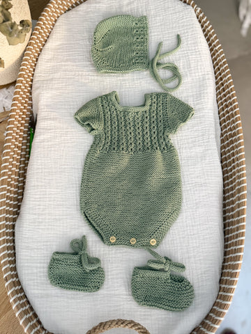 Conjunto Marita verde algodon