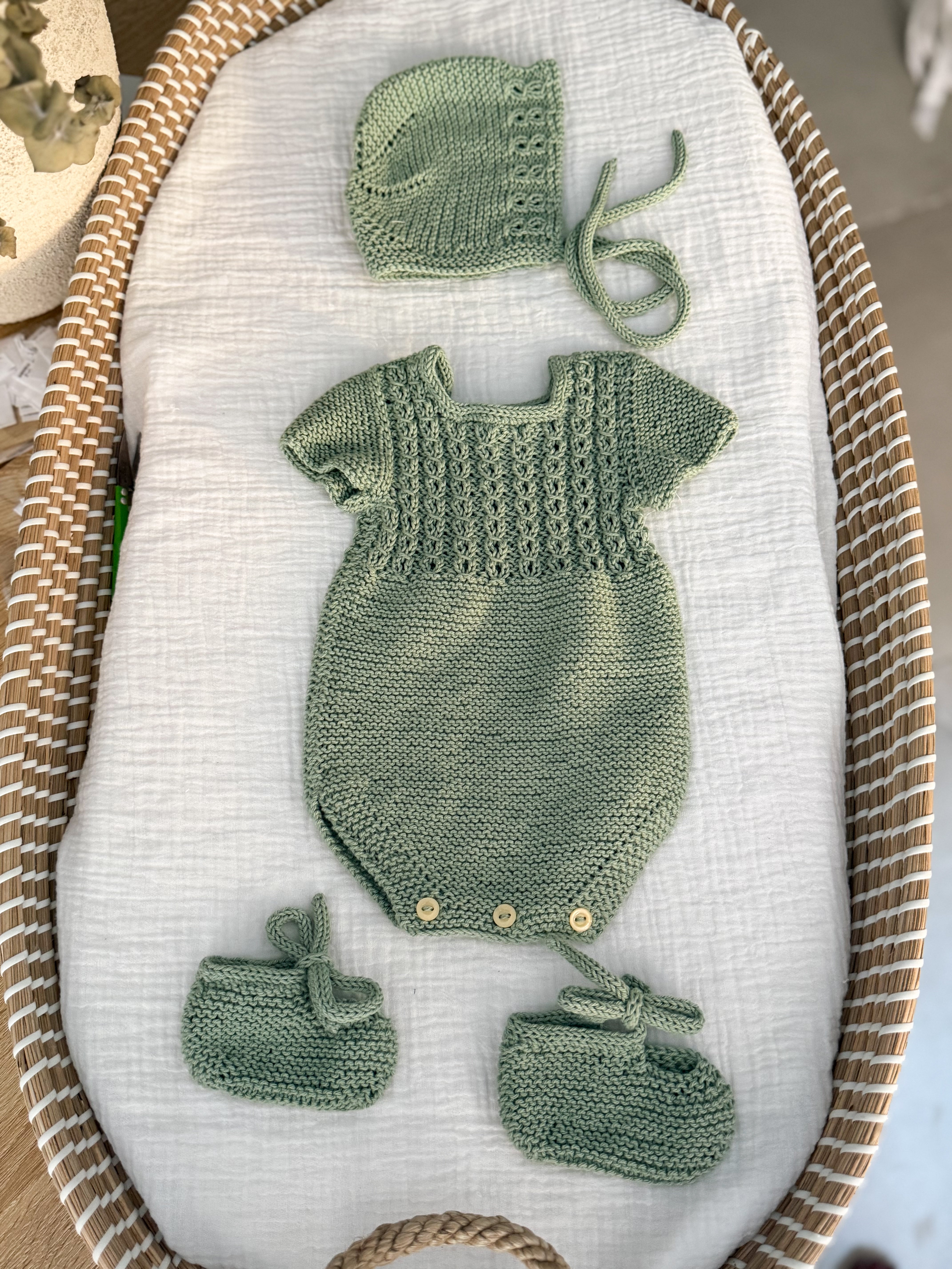 Conjunto Marita verde algodon