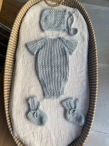 Conjunto macarena algodón celeste