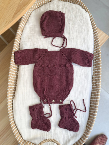 Conjunto bodoques berenjena