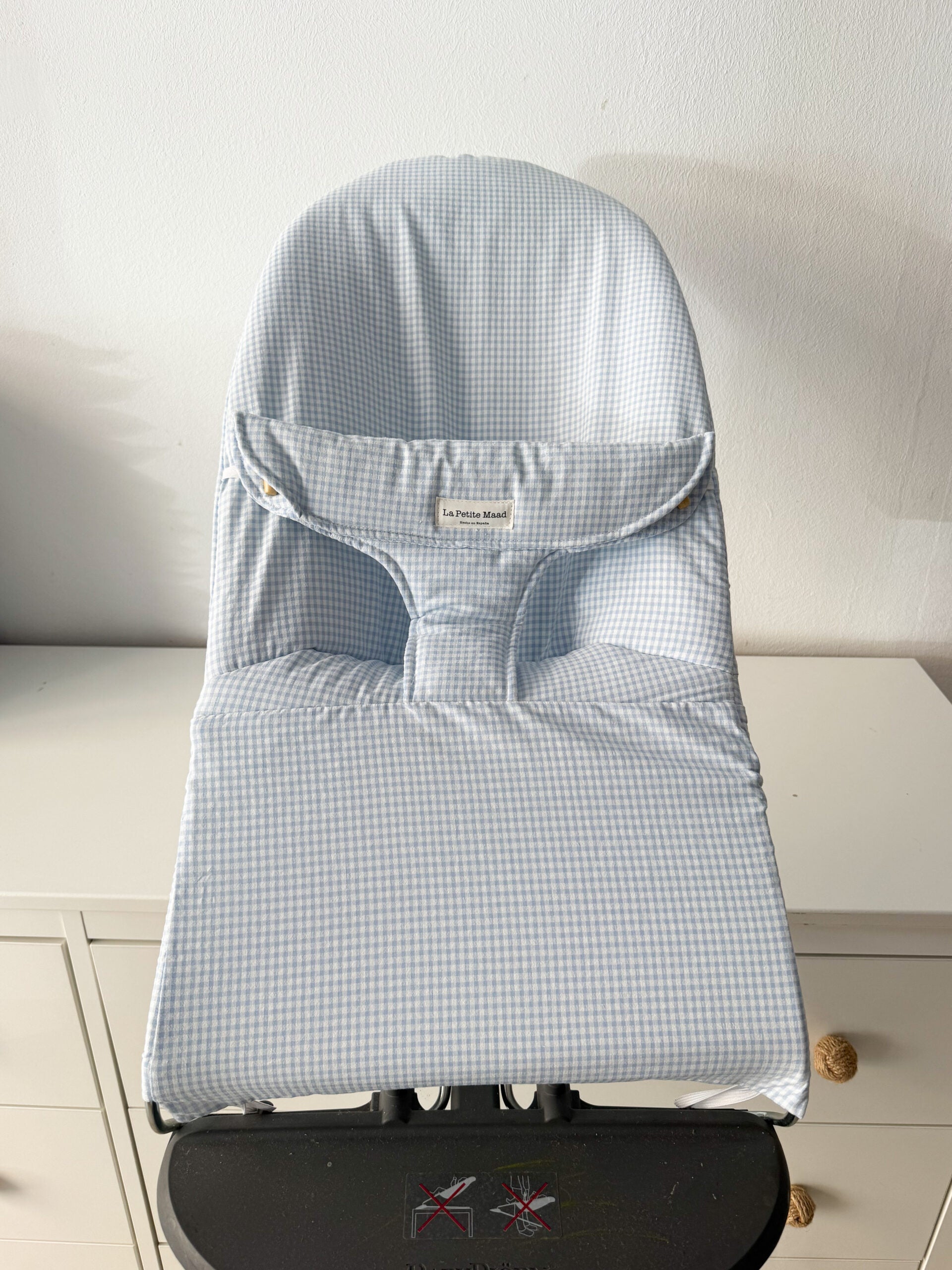 Funda hamaca babybjörn vichy celeste