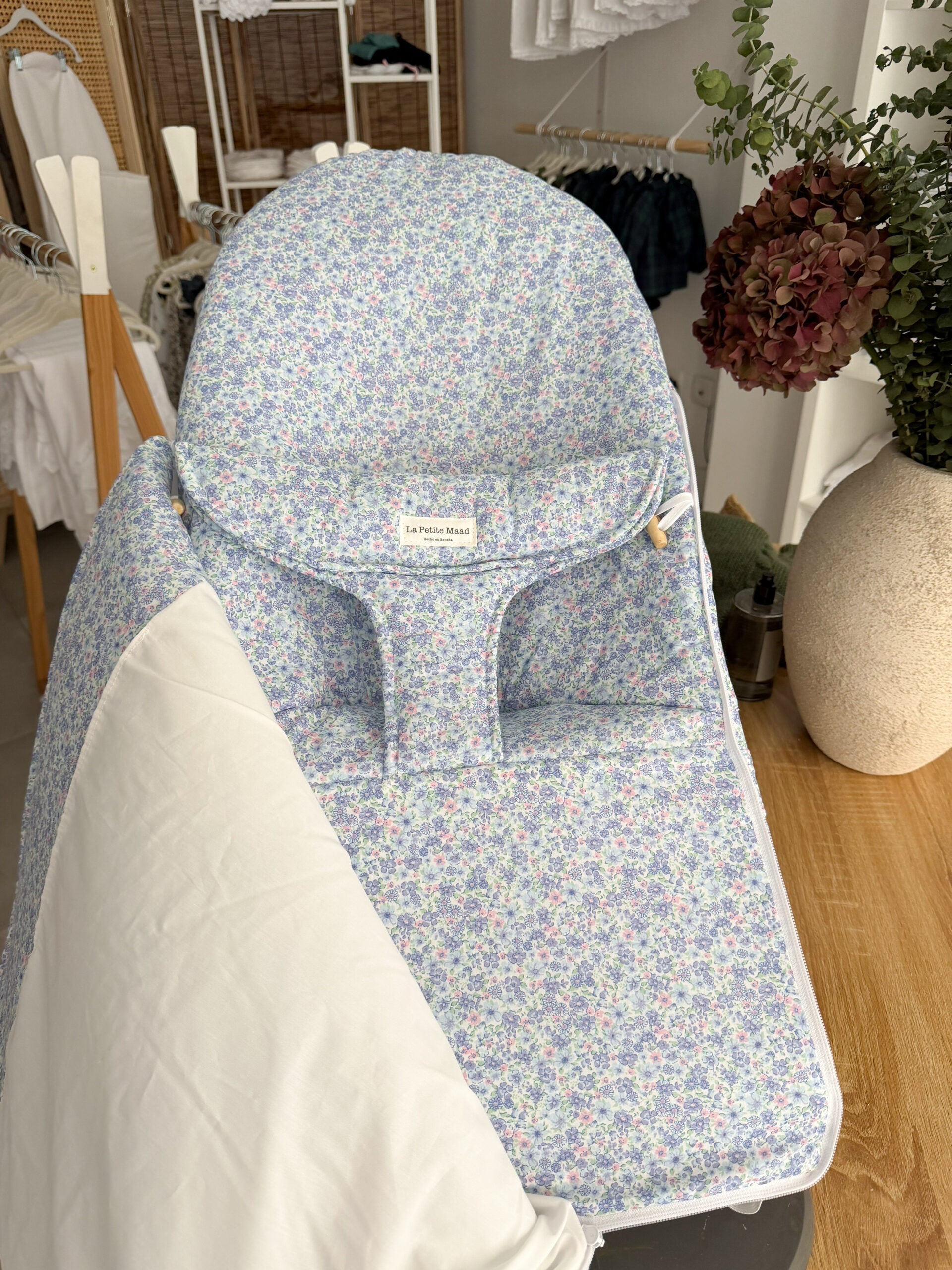 Funda hamaca babybjörn flor azul