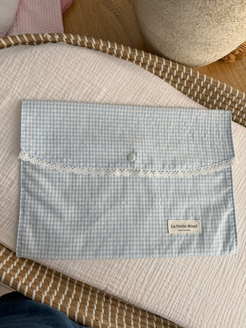 Bolsa de muda vichy celeste