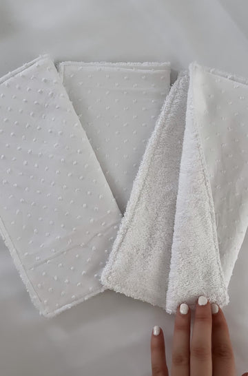 Pack 3 salvababas plumeti blanco
