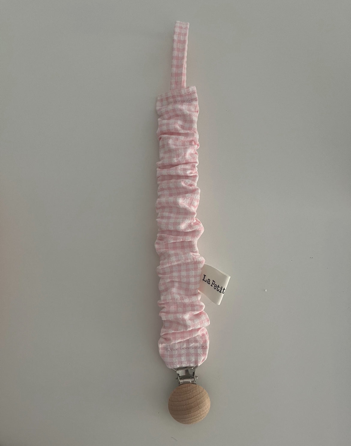 Chupetero vichy rosa
