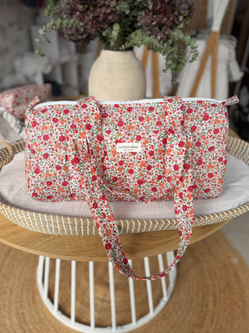 Bolsa de viaje flor roja