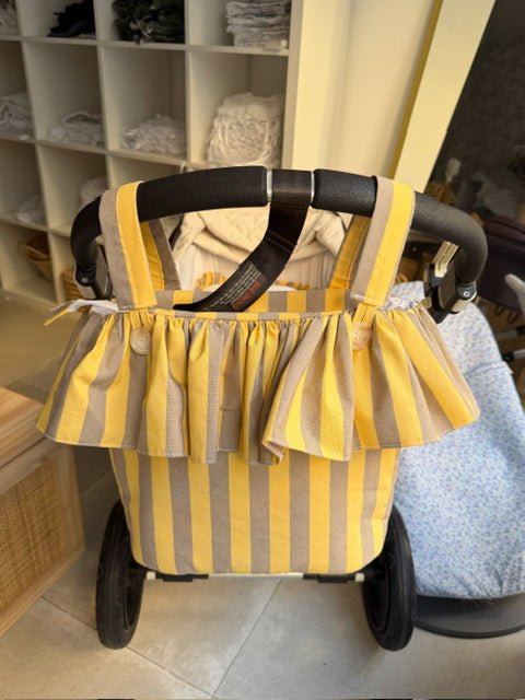 Bolso de carro rayas limón