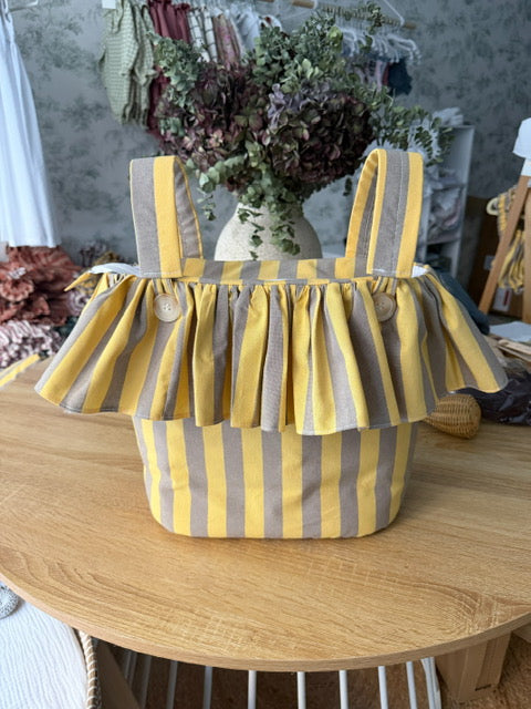 Bolso de carro rayas limón