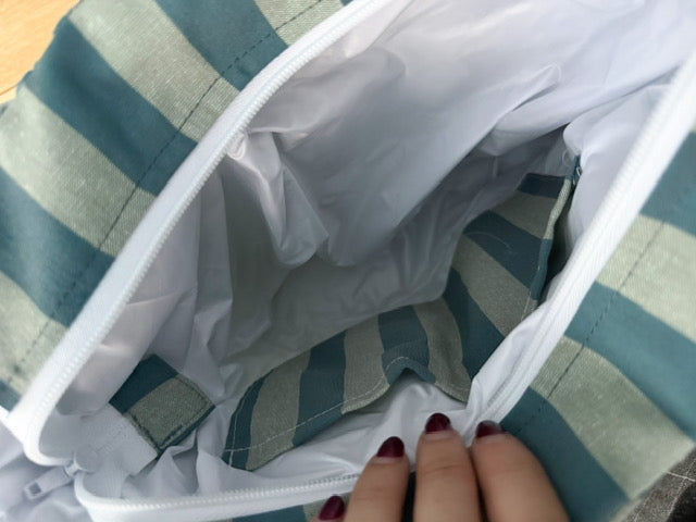 Bolso de carro rayas bosque