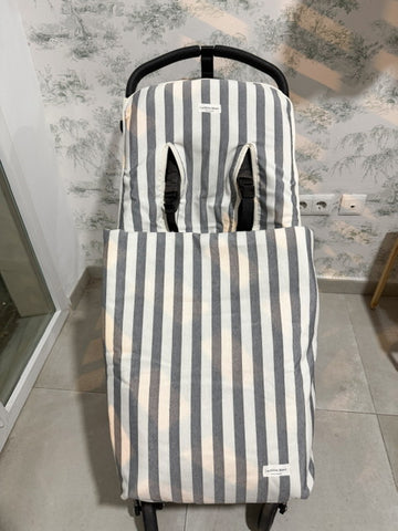 Saco universal para silla en rayas grises