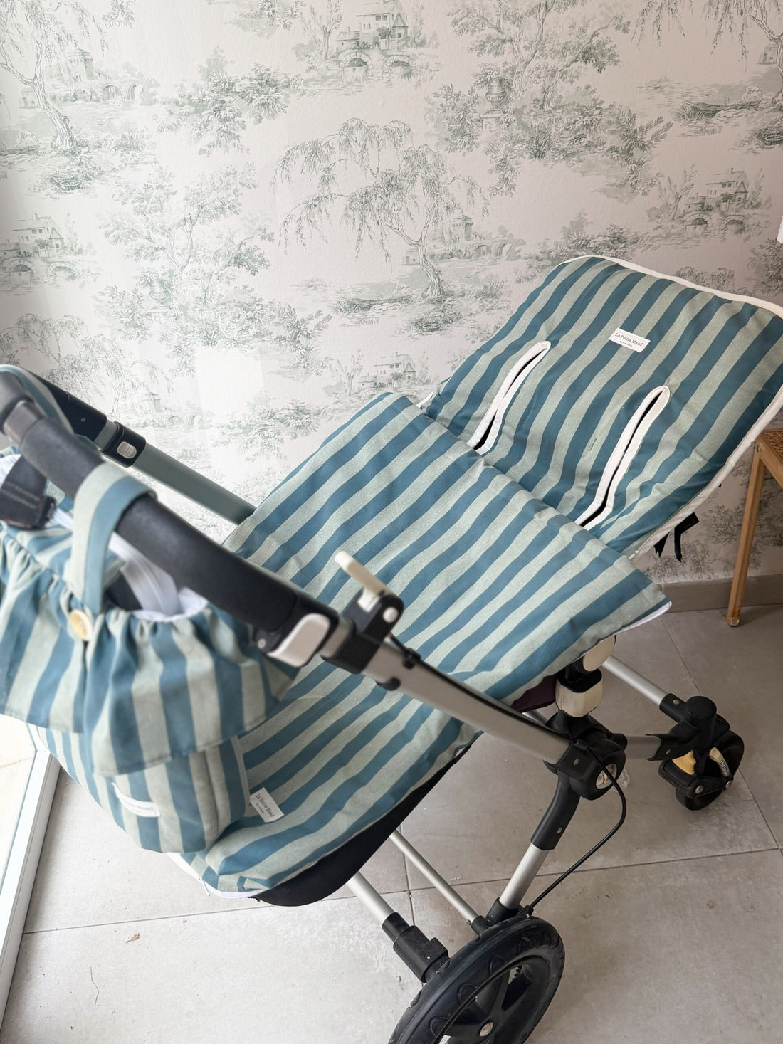 Saco universal para silla rayas bosque