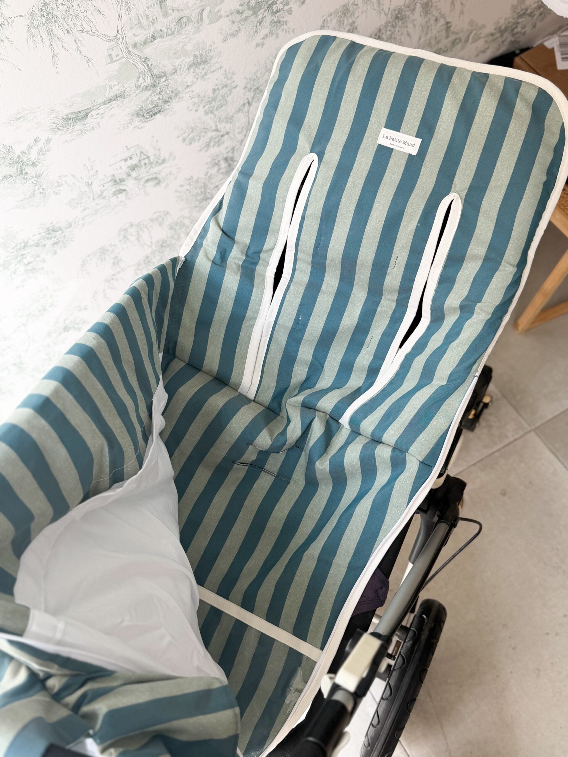 Saco universal para silla rayas bosque