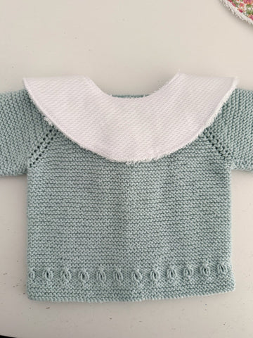 Cuello salvababas piqué blanco