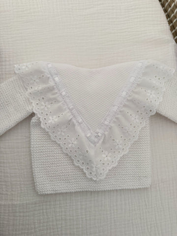 Babero Nani con lazo blanco